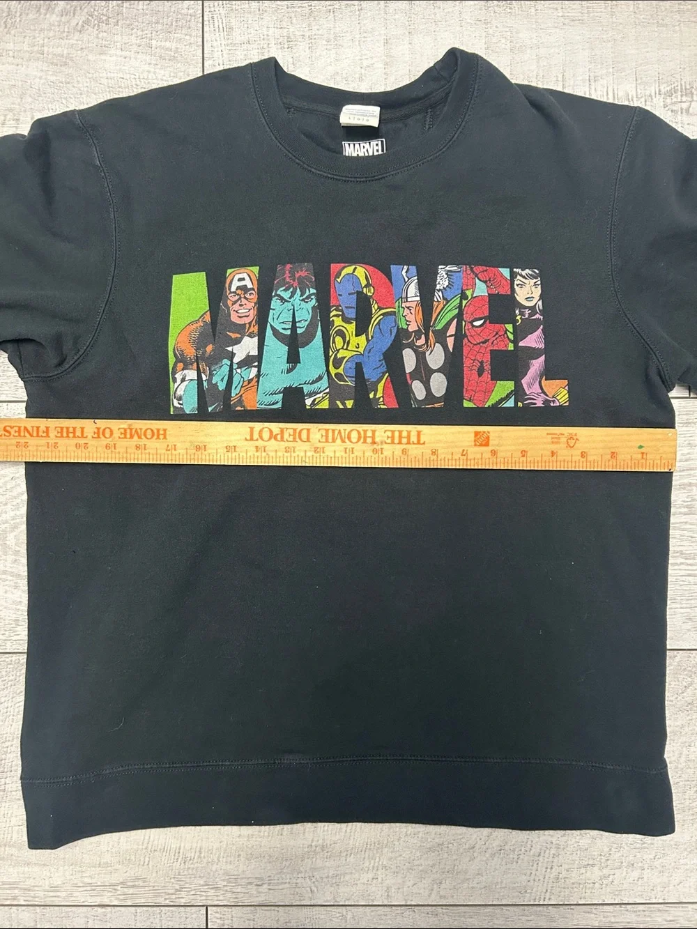 Marvel black Sweatshirt with Multicolor Character Logo